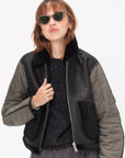 MARFA STANCE - Shearling Collar, Black