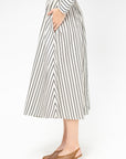 Circle Skirt, Ivory Stripe