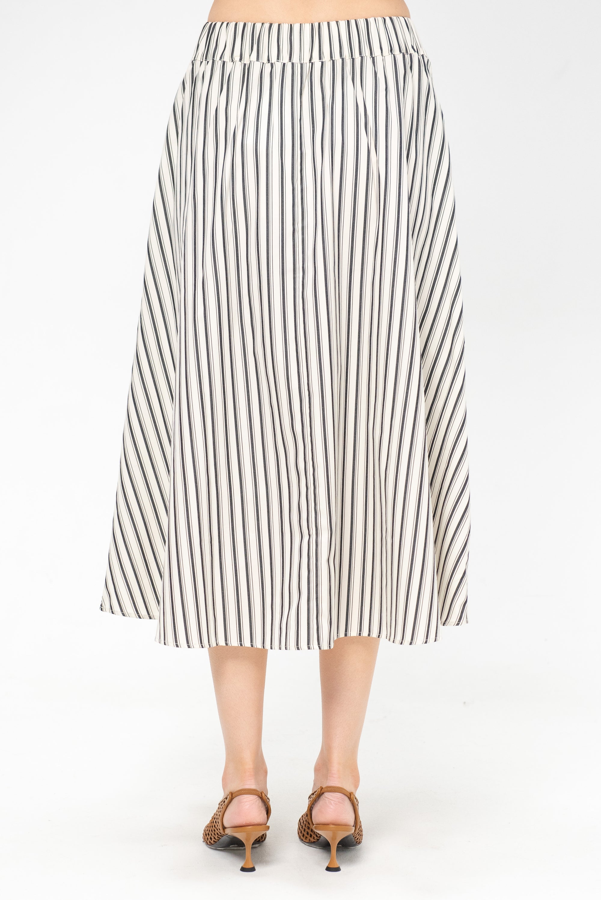 Circle Skirt, Ivory Stripe
