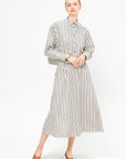 Circle Skirt, Ivory Stripe
