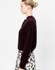 Drop Shoulder Cardigan, Plum
