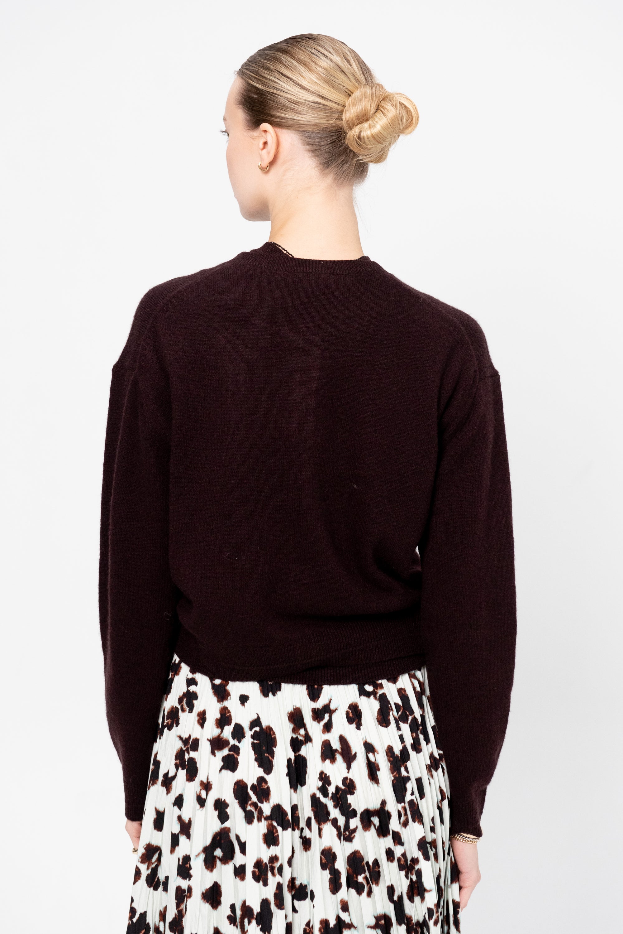 Drop Shoulder Cardigan, Plum