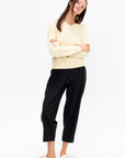 Barrell Leg Drawstring Trouser, Black