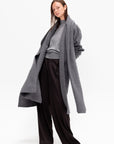 Fine Guauge Mock Neck, Heather Grey