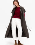 High V-Neck Sweater, Oxblood
