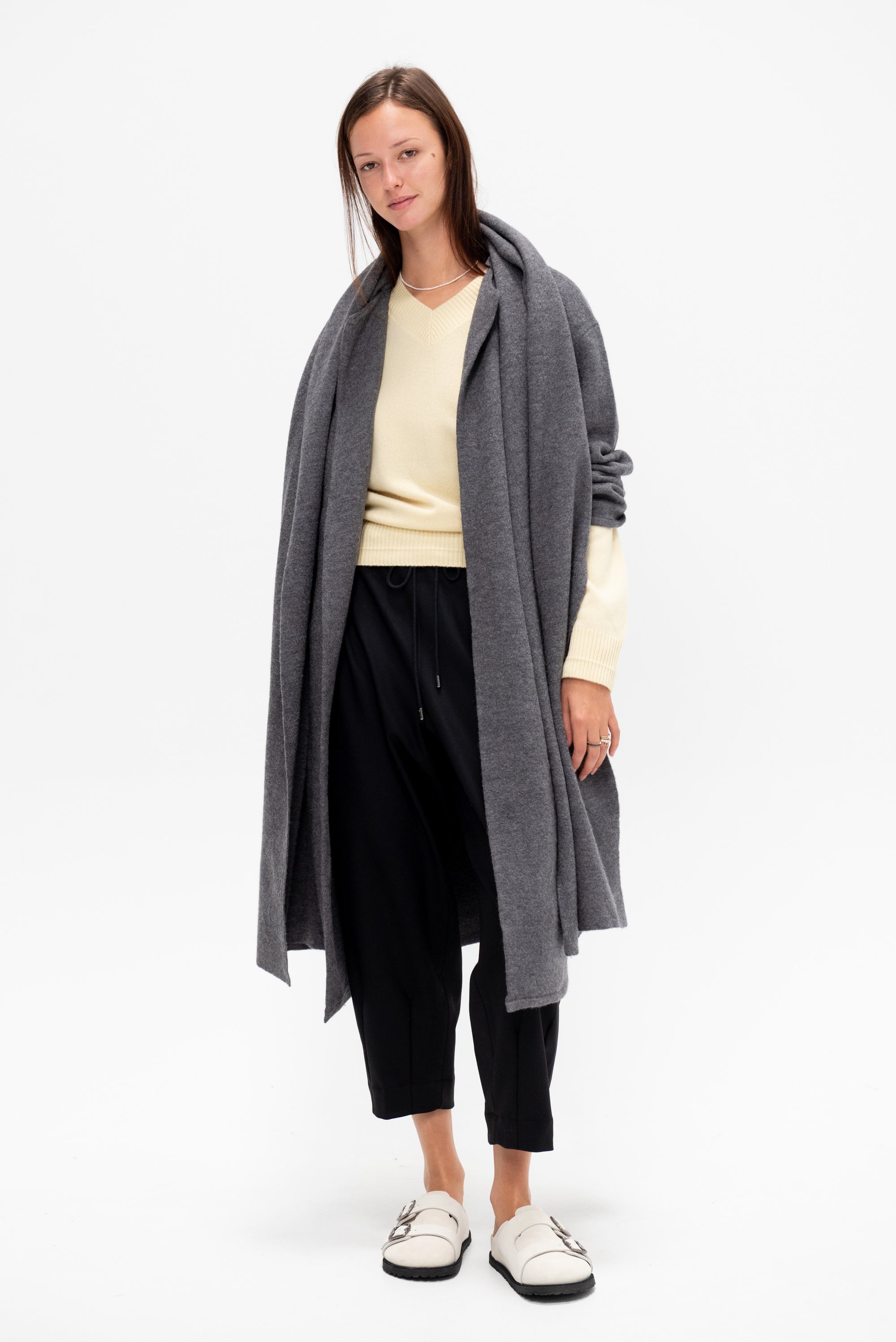 High V-Neck Sweater, Primrose