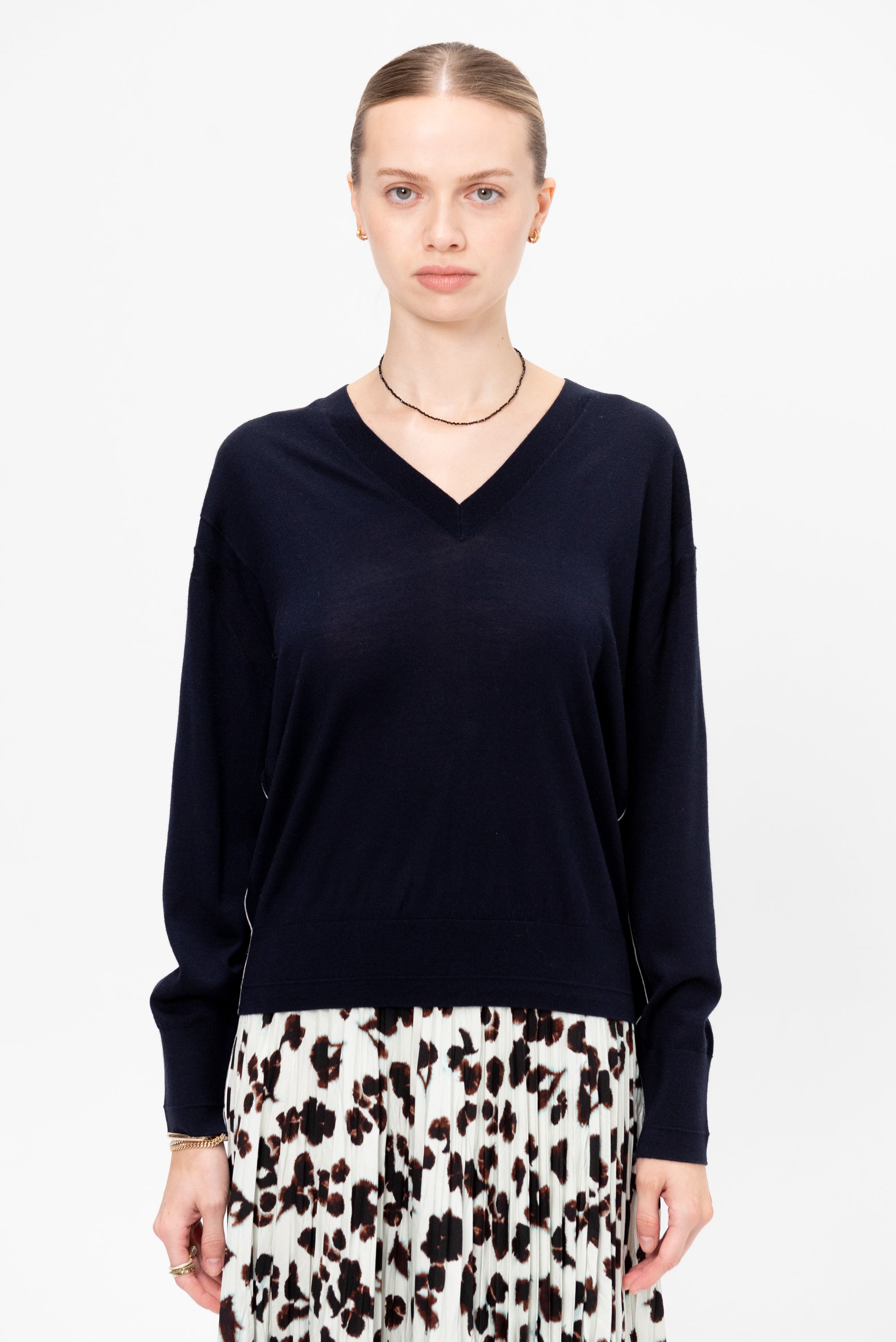 Deep V-Neck, Midnight Navy