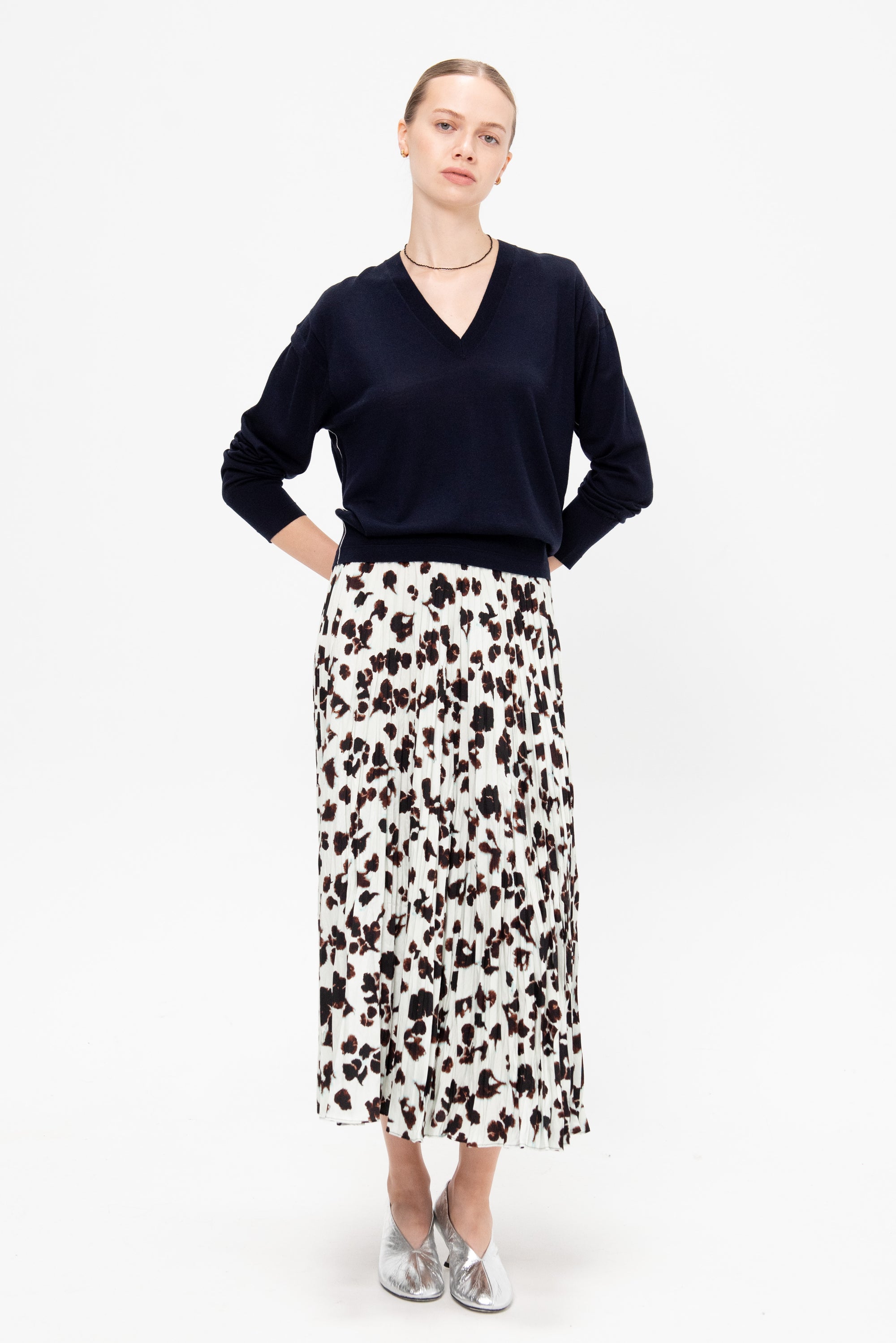 Deep V-Neck, Midnight Navy