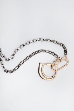 Small D Lock, Yellow Gold