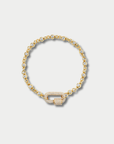 Small Rolling Can Chain Bracelet, Yellow Gold