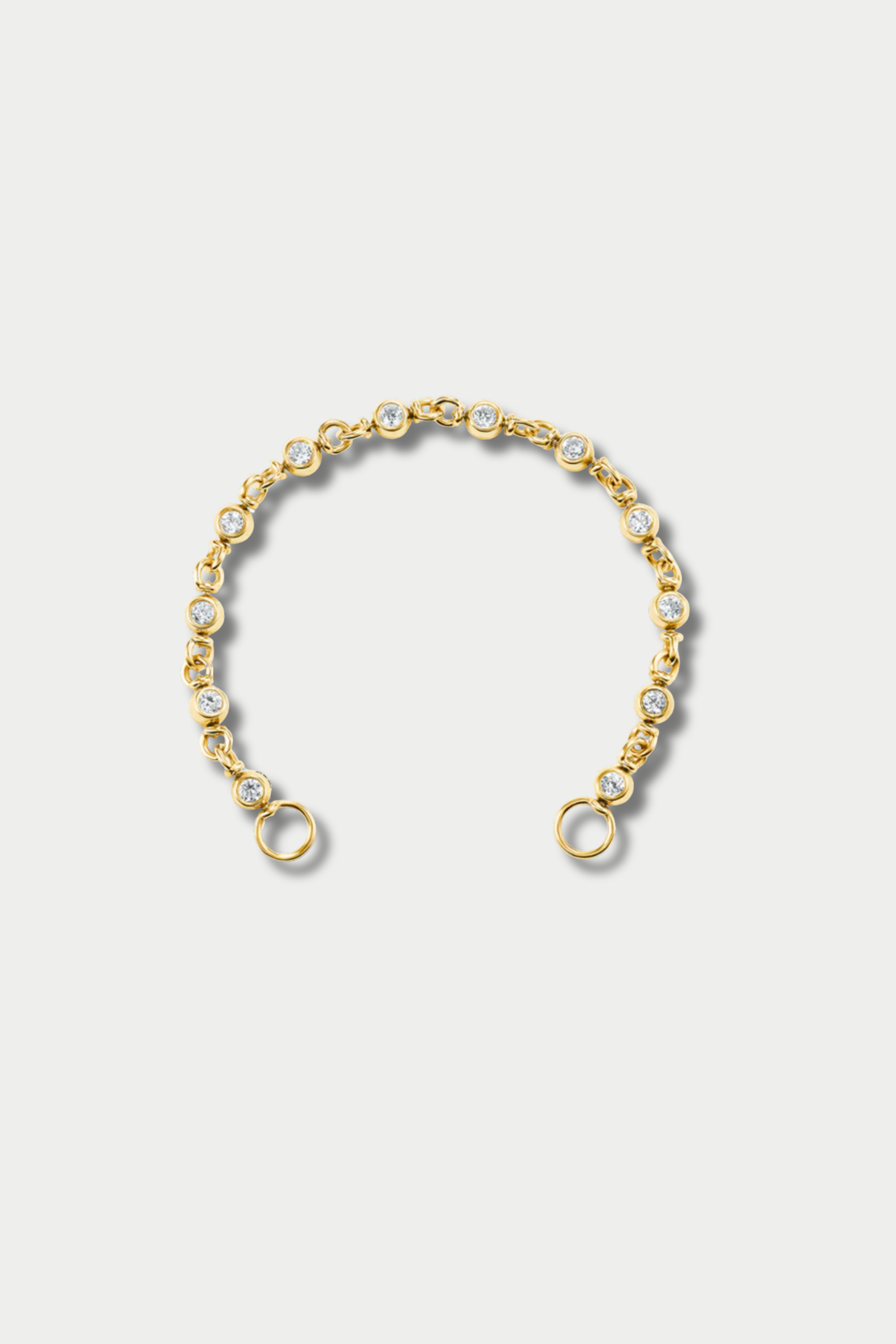 Small Rolling Can Chain Bracelet, Yellow Gold