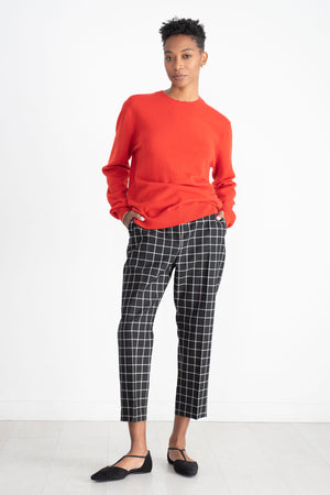 MARNI - Checked Wool Trouser, Black