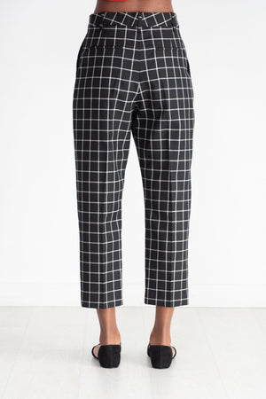 MARNI - Checked Wool Trouser, Black
