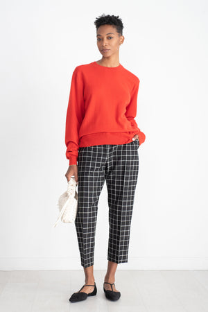 MARNI - Checked Wool Trouser, Black