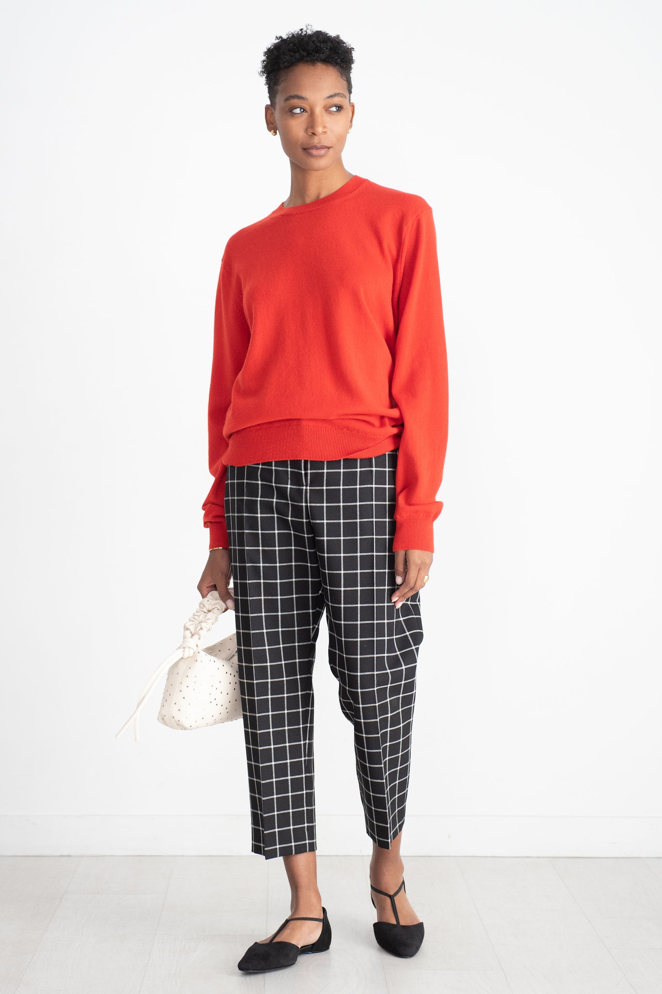 MARNI - Checked Wool Trouser, Black