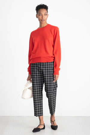 MARNI - Checked Wool Trouser, Black