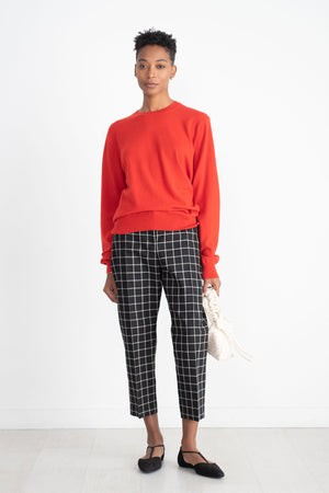 MARNI - Checked Wool Trouser, Black