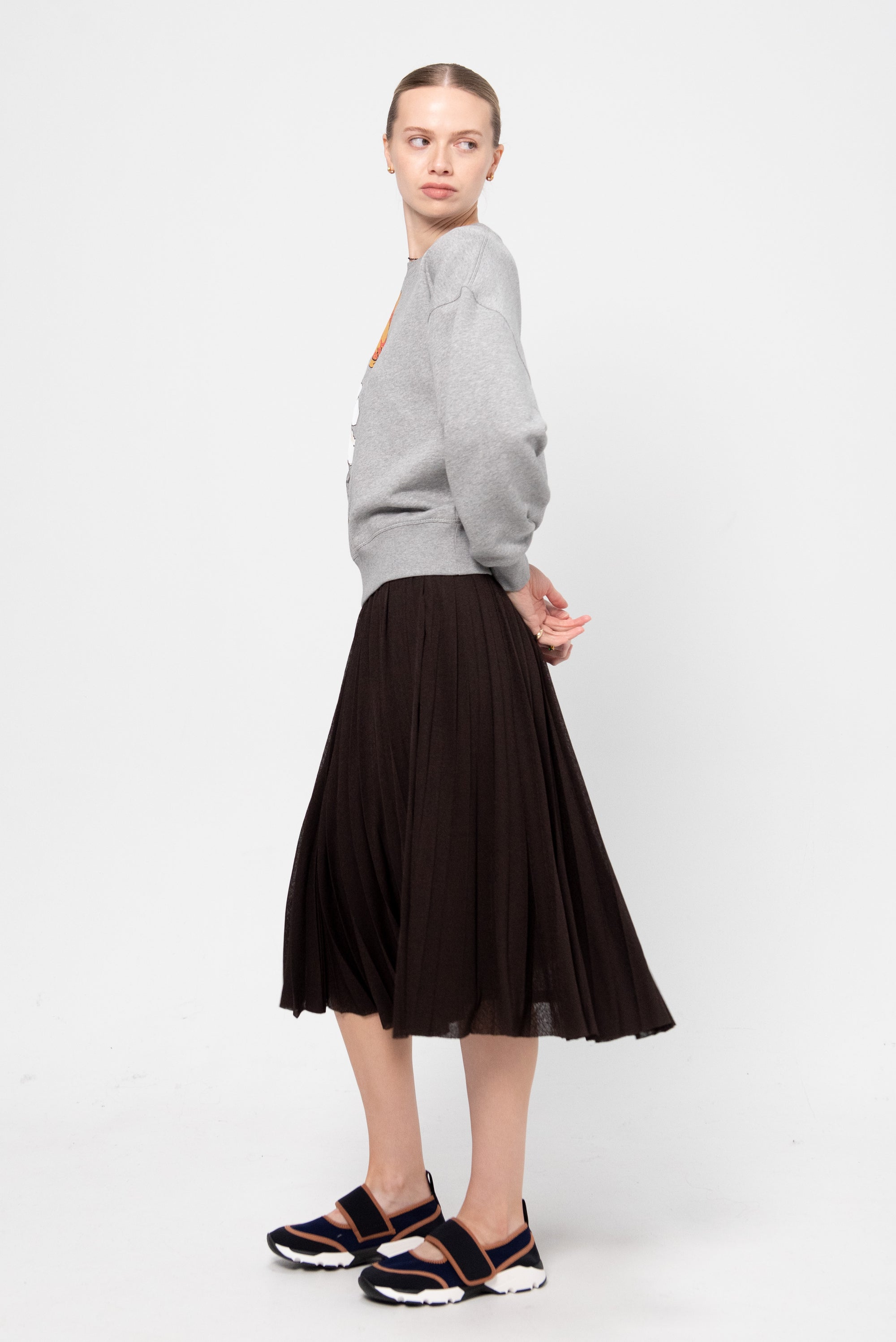 Melodia Floral Print Sweatshirt, Inox