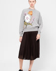 Melodia Floral Print Sweatshirt, Inox