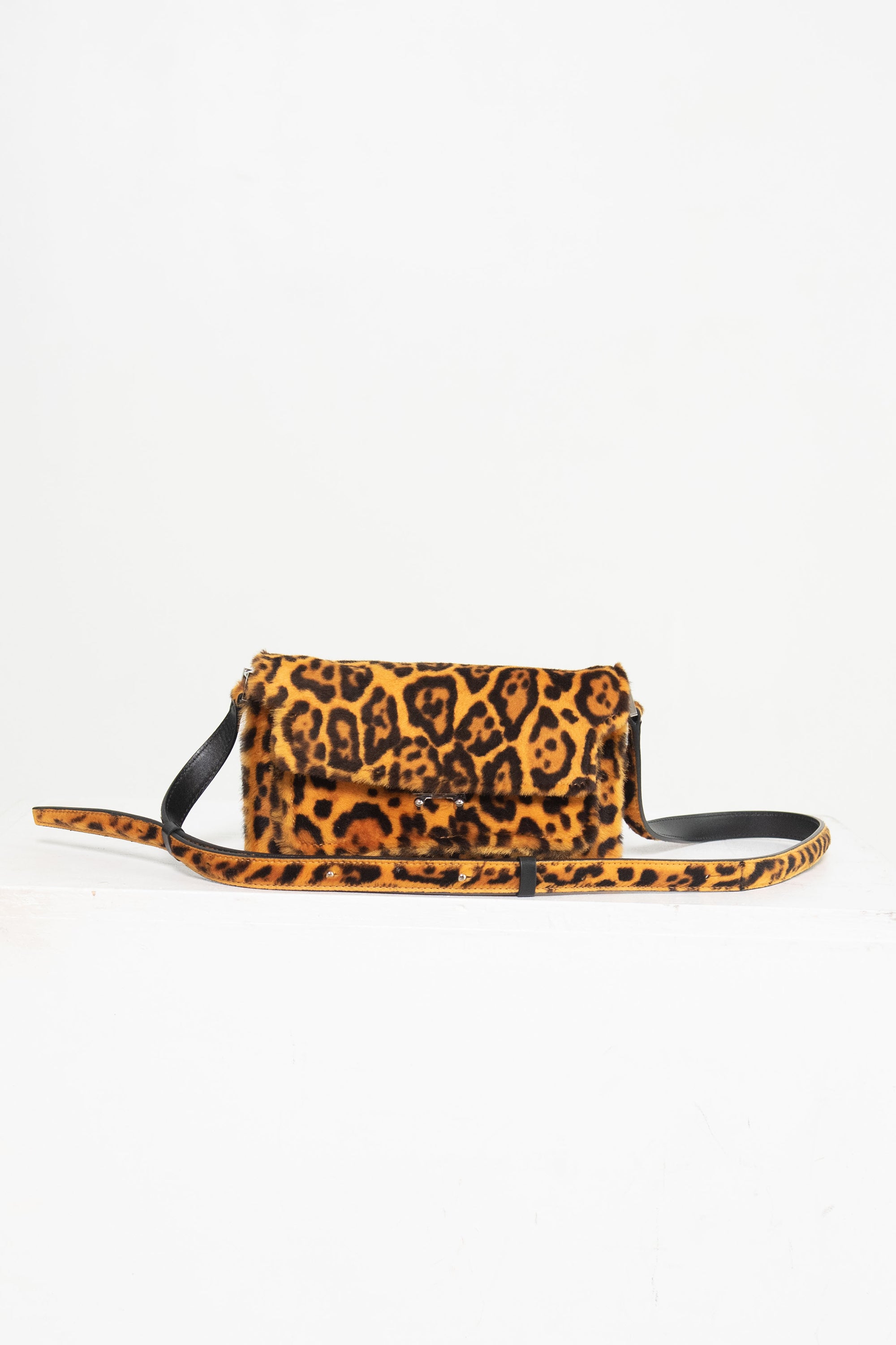 Marni EW Trunk Bag, Leopard