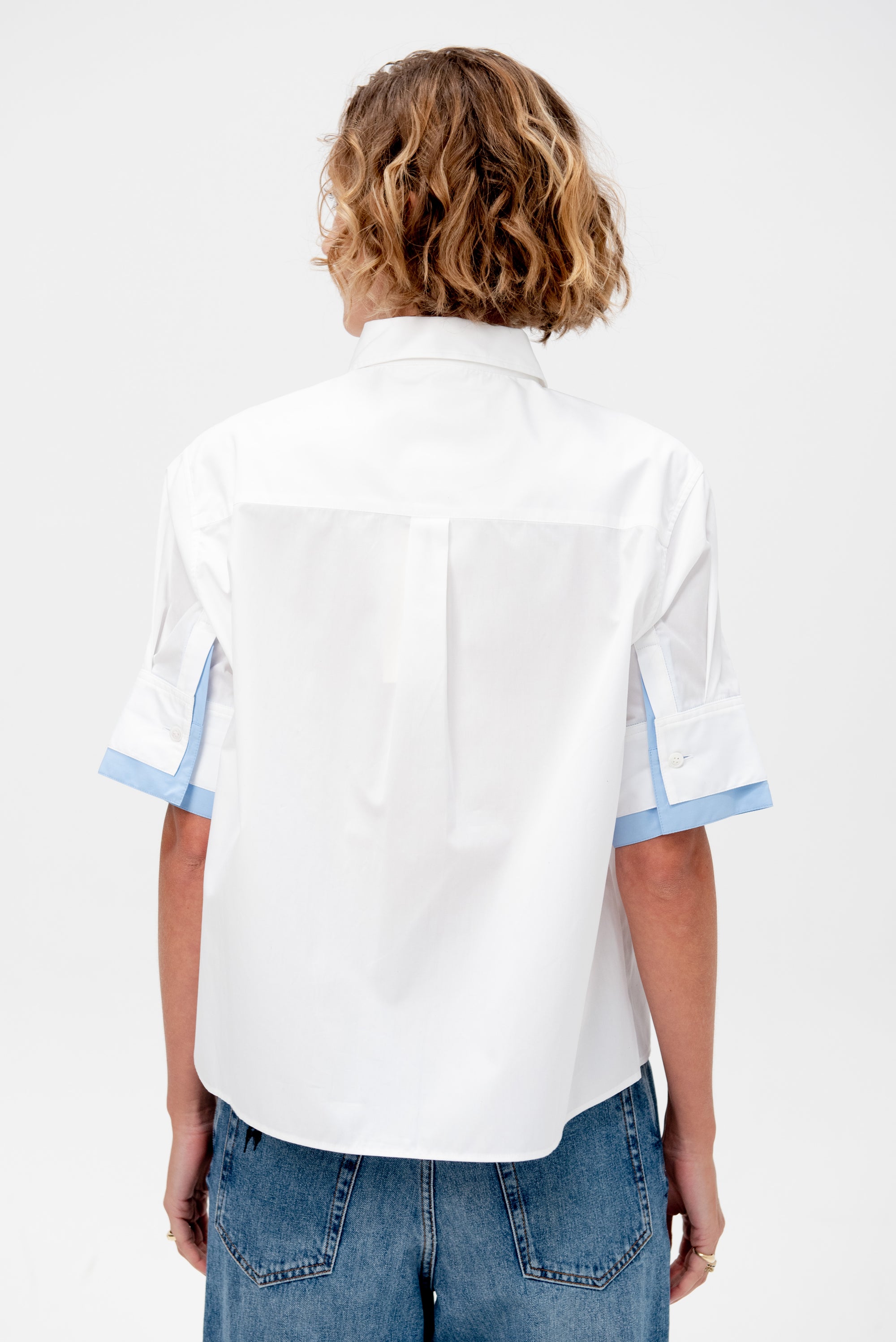 Poplin Double Cuff Shirt, Lilywhite