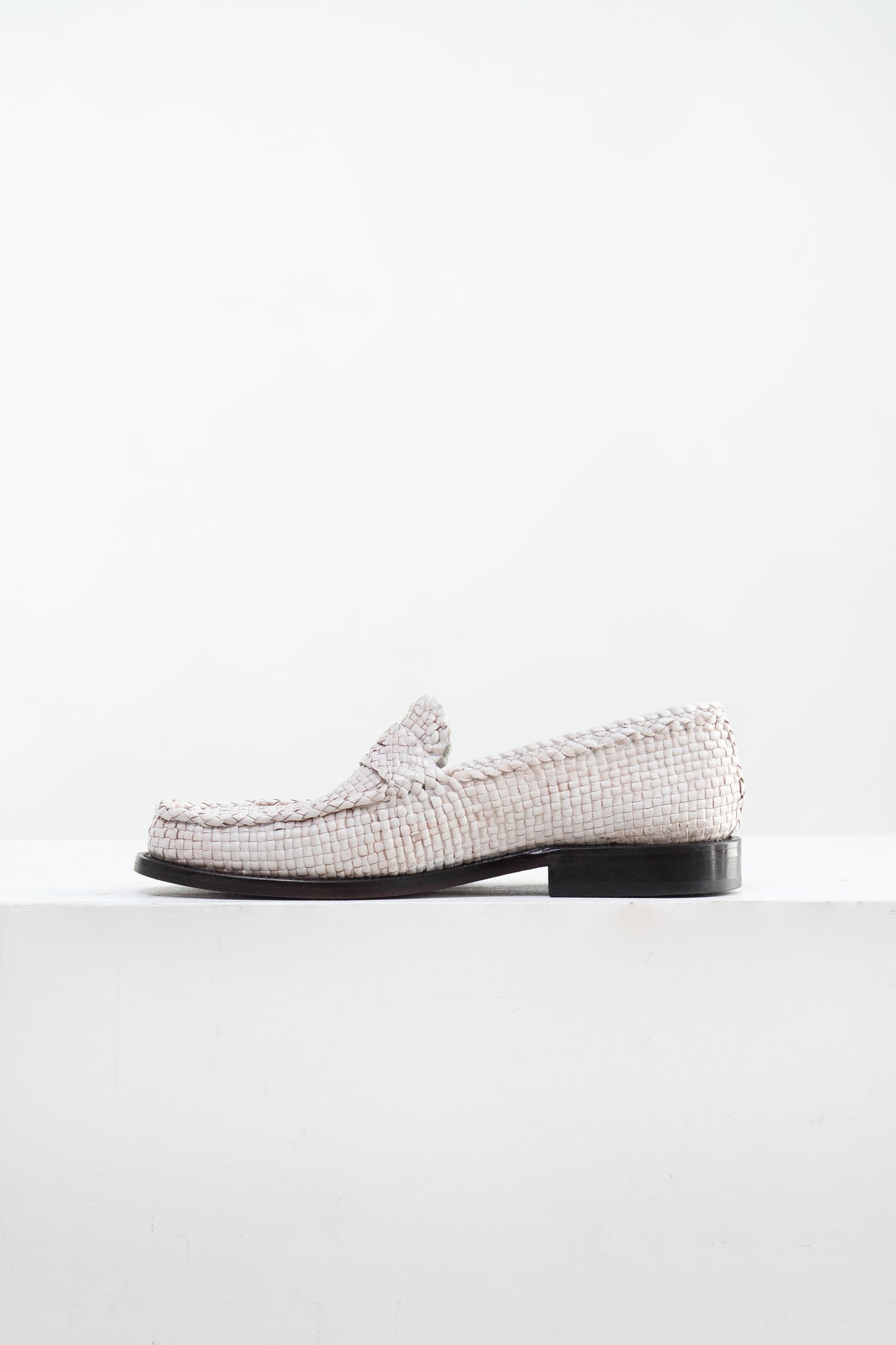 MARNI - Woven Leather Bambi Loafer, Lily White