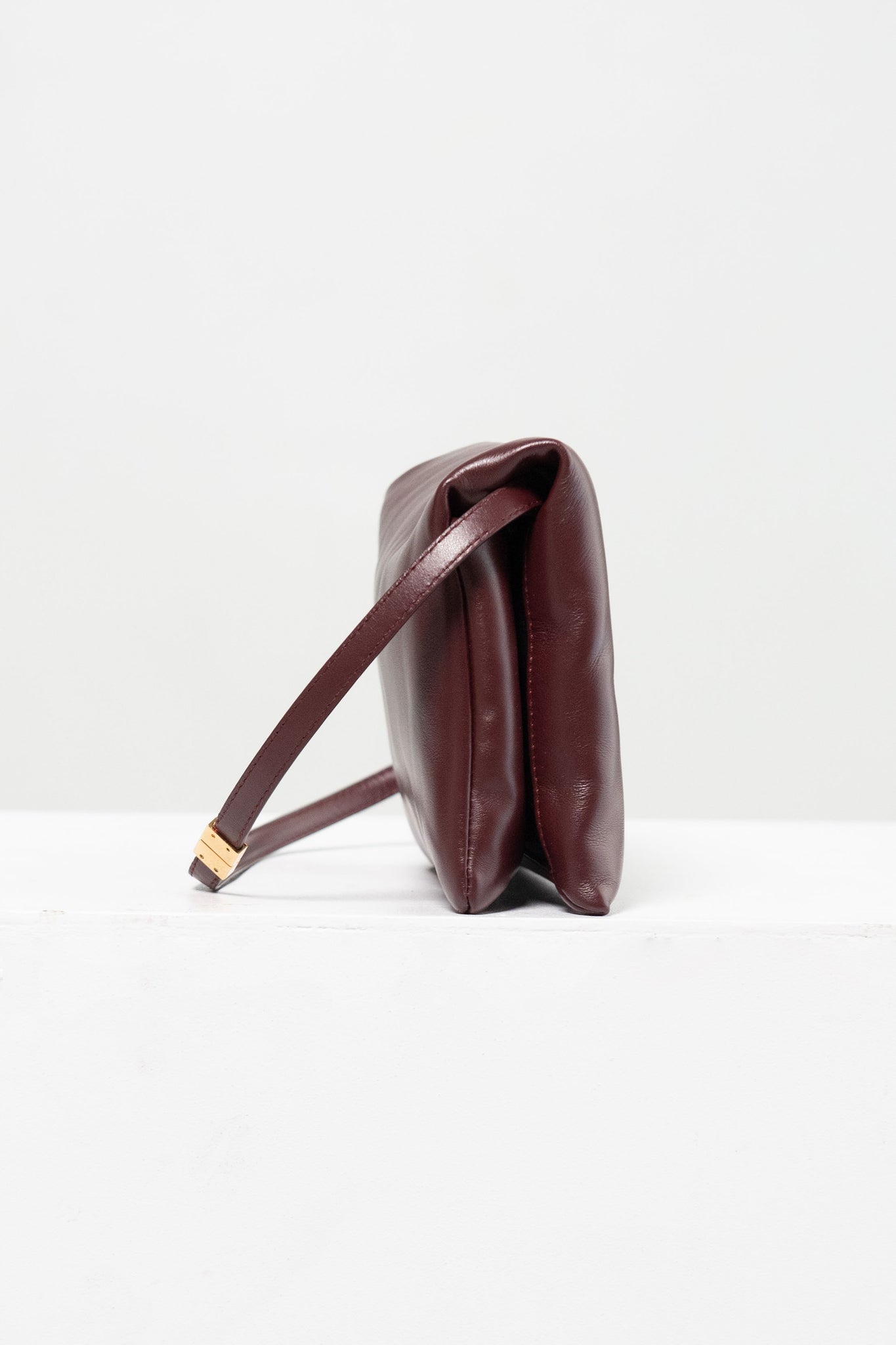 MARNI - Pochette with Flap, Dark Port