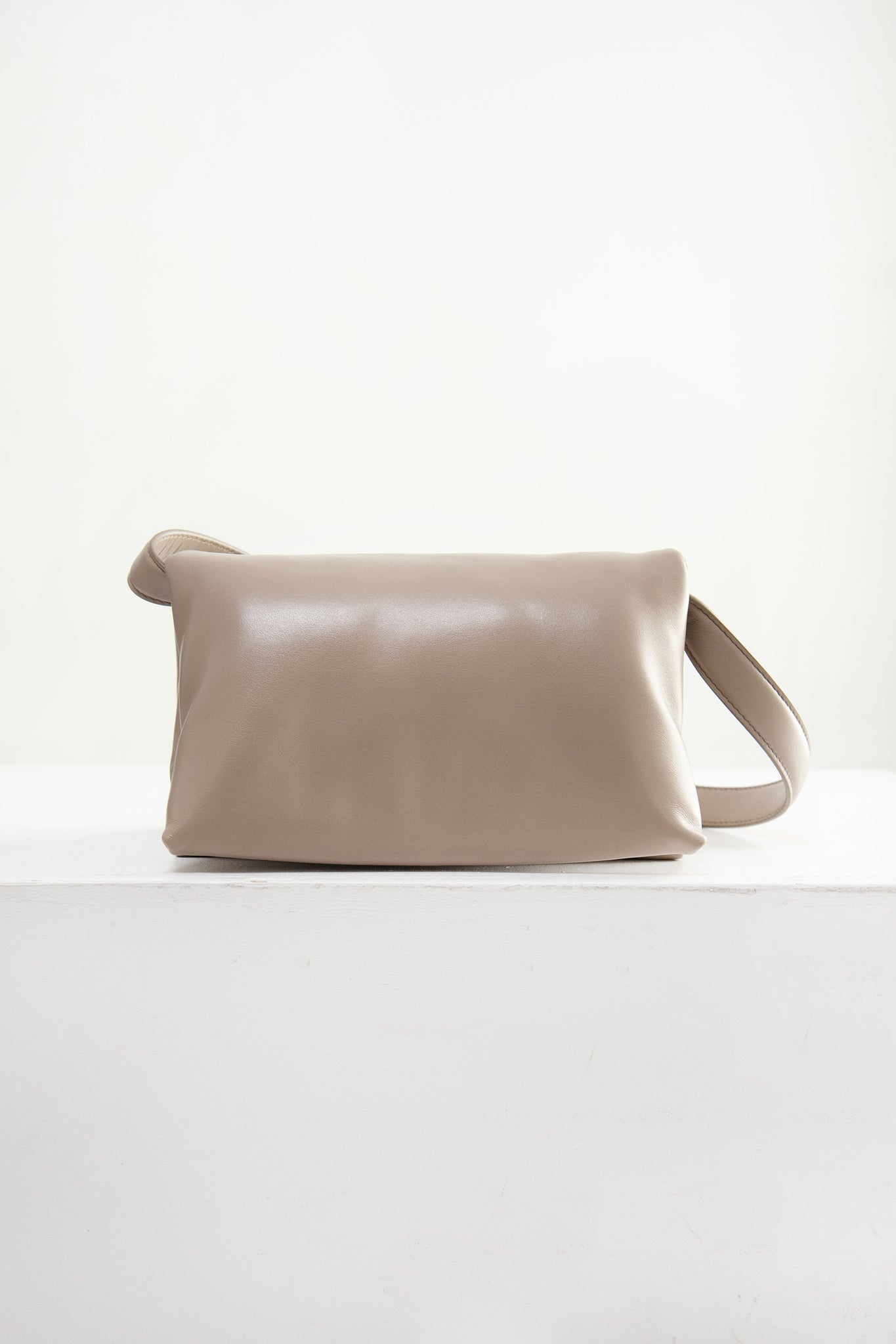 MARNI - Small Beige Leather Prisma Bag, Cork