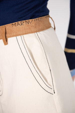 MARNI - Marni Mending A-line Skirt, Snow
