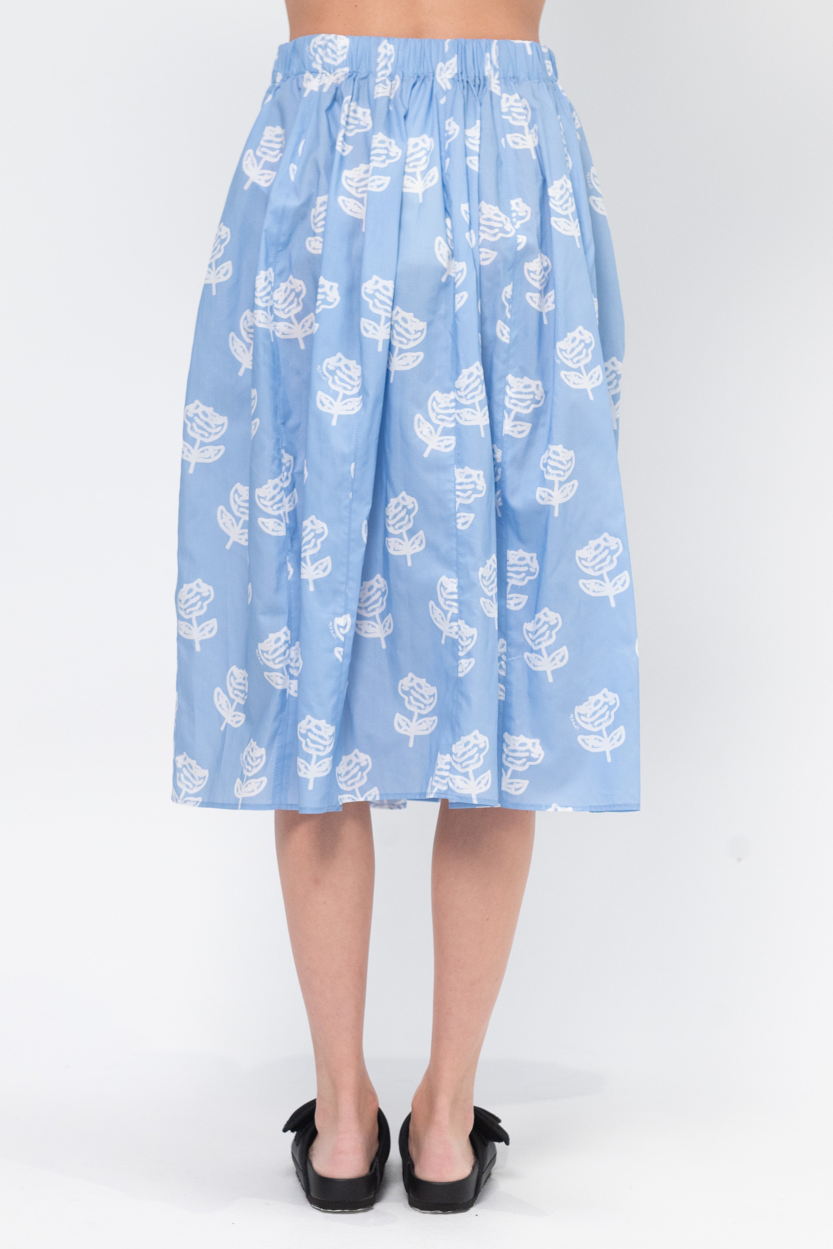 Marni Sprayed Roses Print Skirt, Iris Blue – Kick Pleat