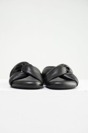 MARNI - Twisted Leather Bubble Sandal, Black