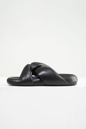 MARNI - Twisted Leather Bubble Sandal, Black