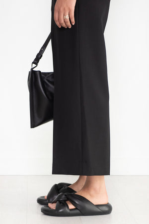 MARNI - Twisted Leather Bubble Sandal, Black