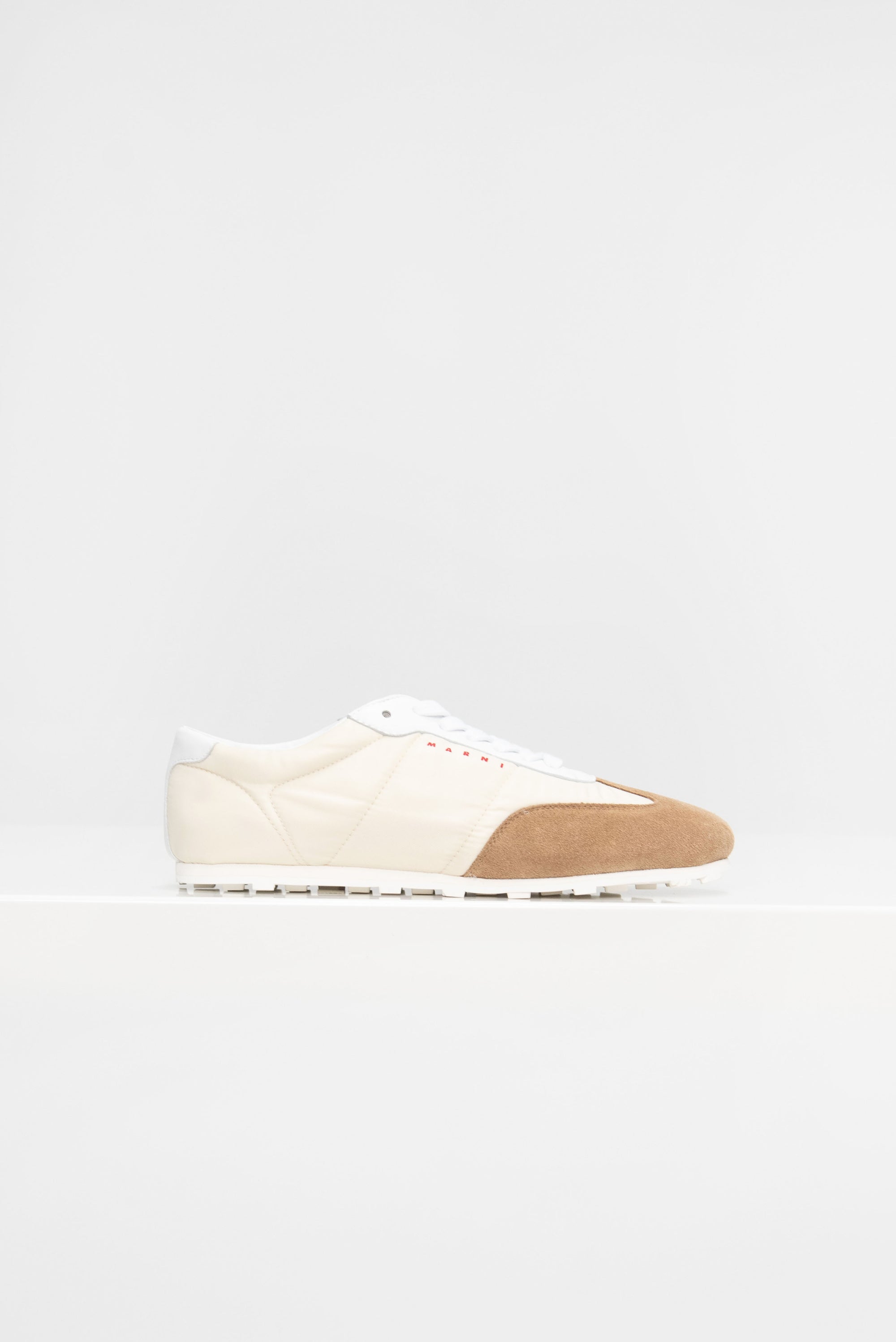 Nylon Softy Soccer Sneaker, Off White