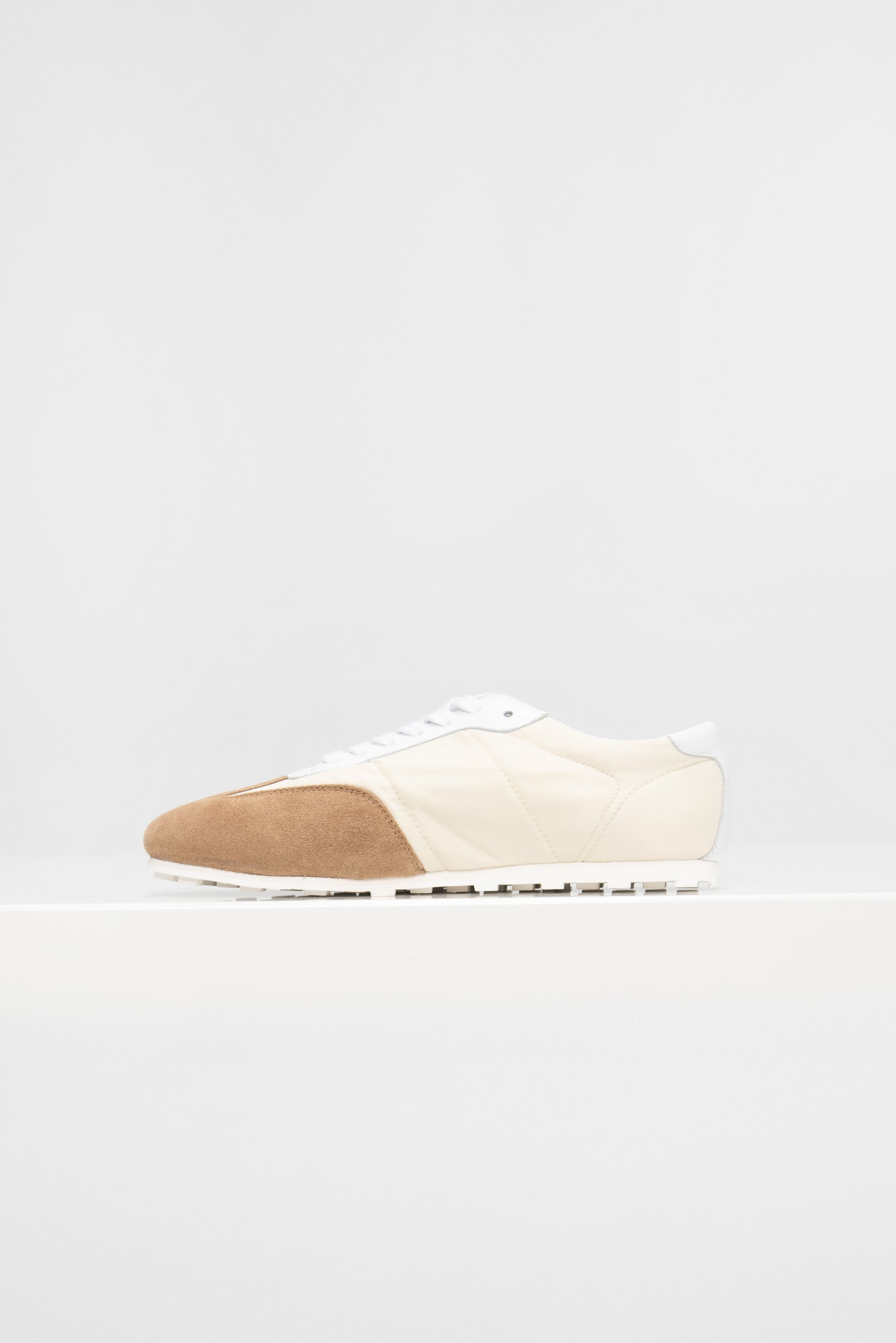 Nylon Softy Soccer Sneaker, Off White