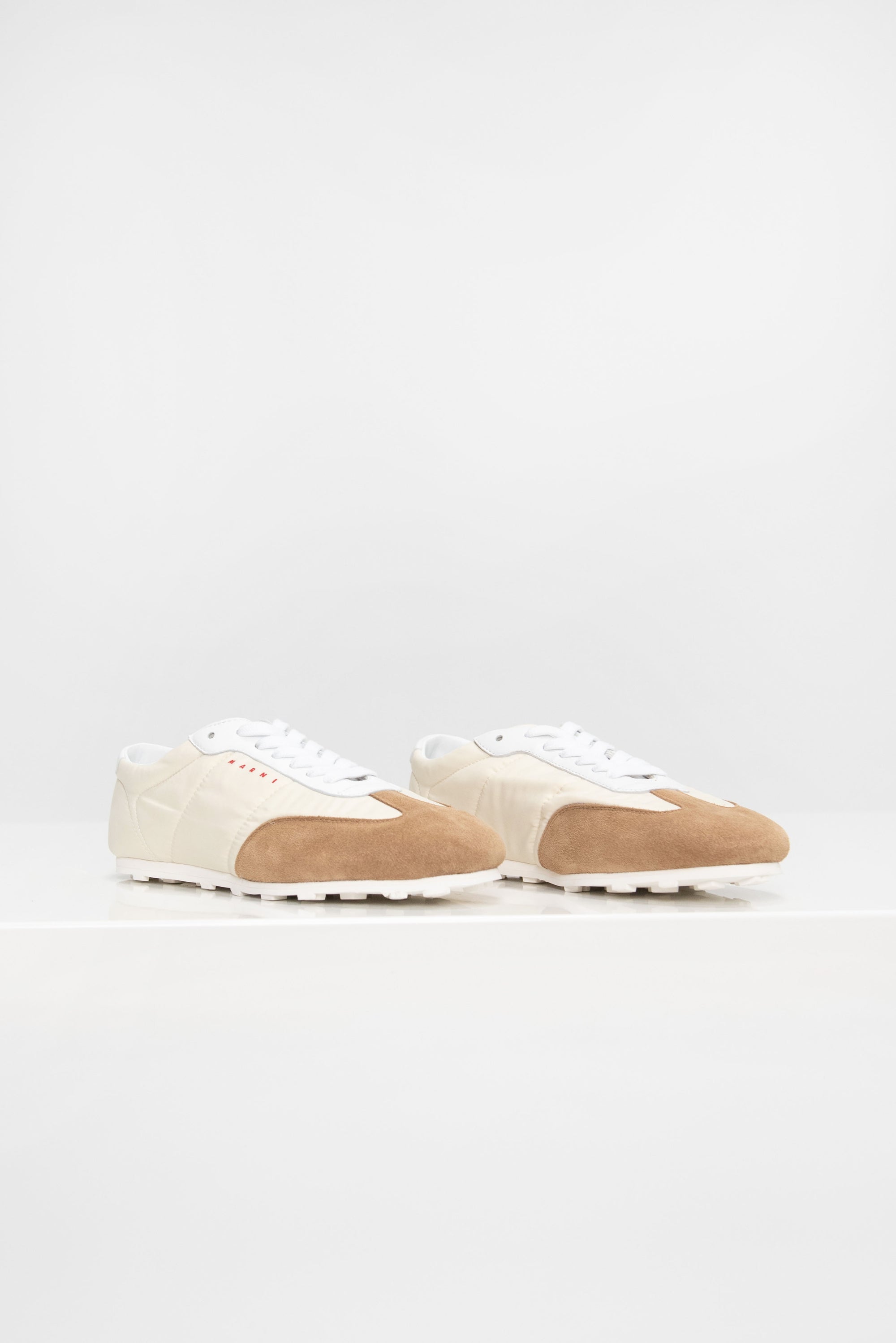 Nylon Softy Soccer Sneaker, Off White