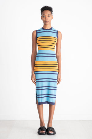 MARNI - Mixed Stripe Sleeveless Dress, Multi