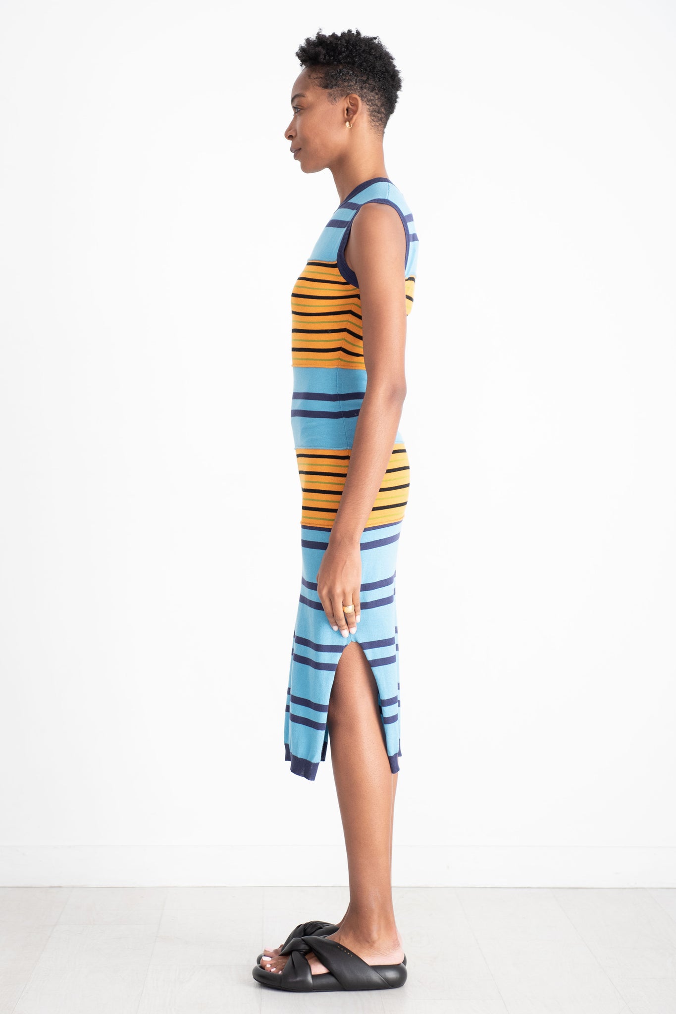 MARNI - Mixed Stripe Sleeveless Dress, Multi
