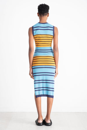 MARNI - Mixed Stripe Sleeveless Dress, Multi