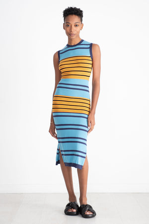 MARNI - Mixed Stripe Sleeveless Dress, Multi