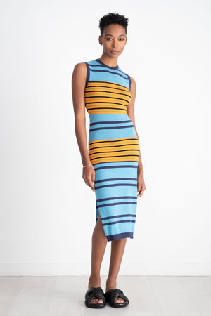 MARNI - Mixed Stripe Sleeveless Dress, Multi