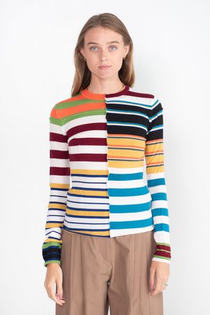 MARNI - Stripe Round Neckline, Multicolor