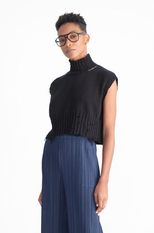 MARNI - Cotton Cropped Vest, Black