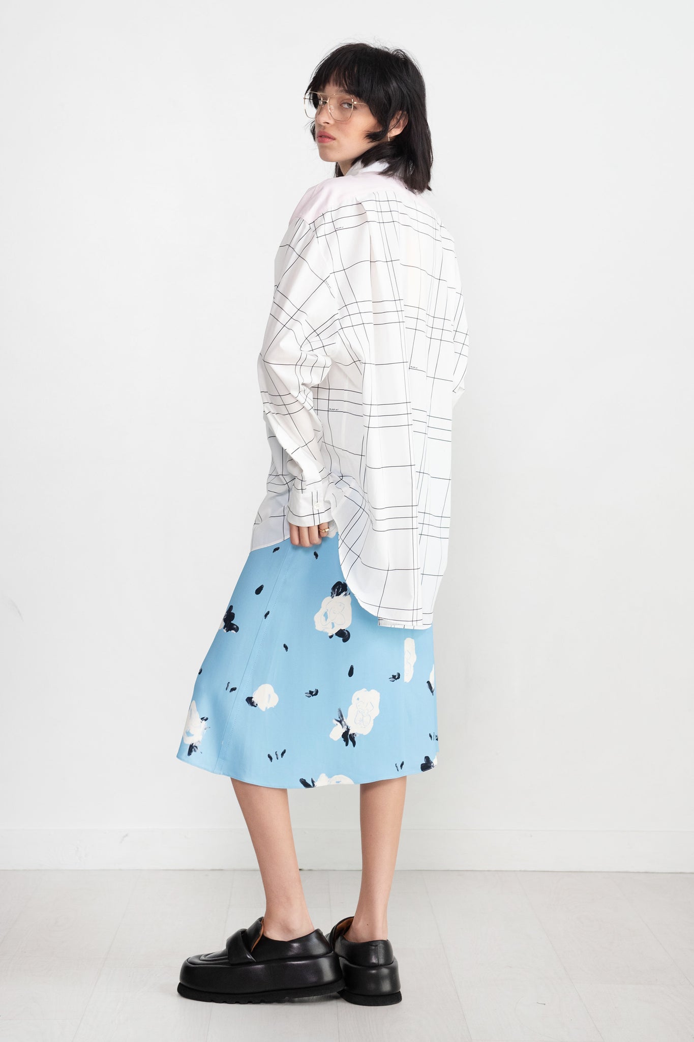 MARNI - Contrast Collar Long Sleeve, Stone White