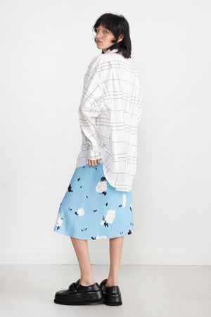 MARNI - Contrast Collar Long Sleeve, Stone White