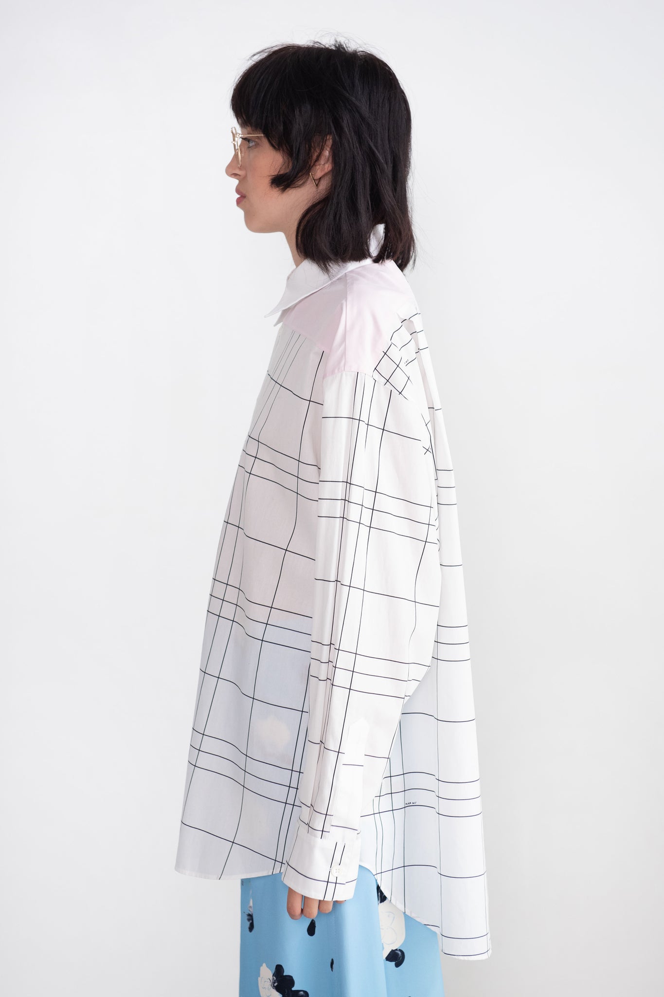 MARNI - Contrast Collar Long Sleeve, Stone White