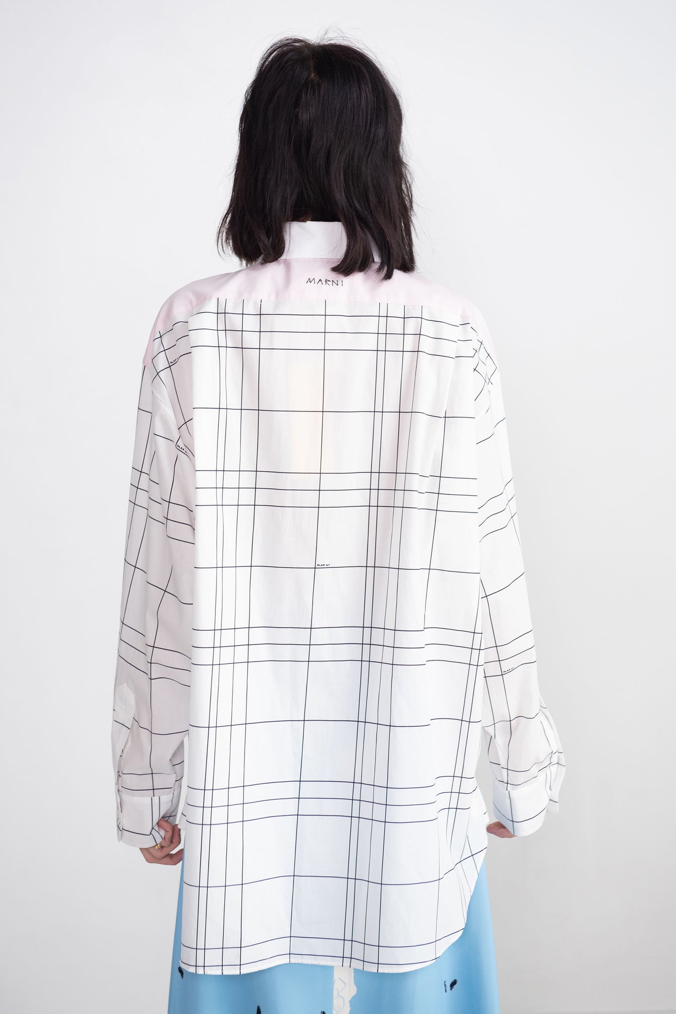 MARNI - Contrast Collar Long Sleeve, Stone White