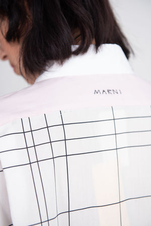 MARNI - Contrast Collar Long Sleeve, Stone White