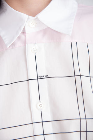 MARNI - Contrast Collar Long Sleeve, Stone White