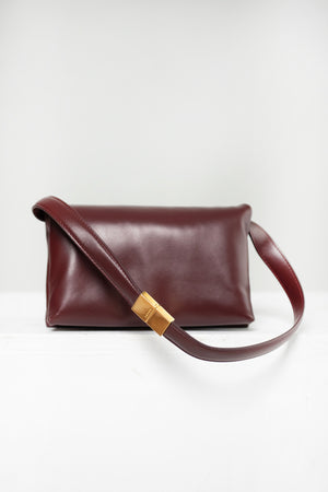 MARNI - Small Leather Prisma Bag, Dark Port
